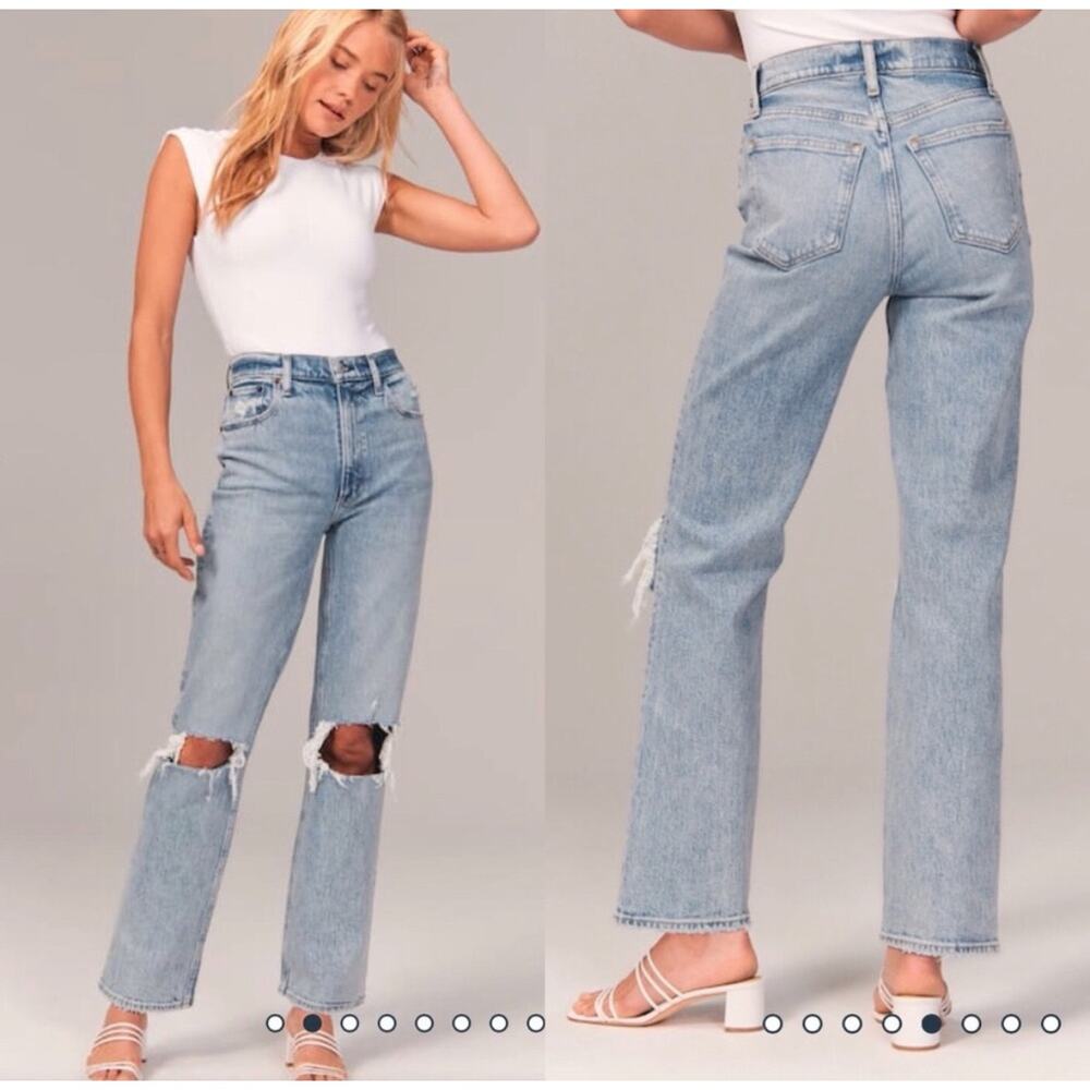 Abercrombie The 90s Straight Ultra High Rise Jeans‎